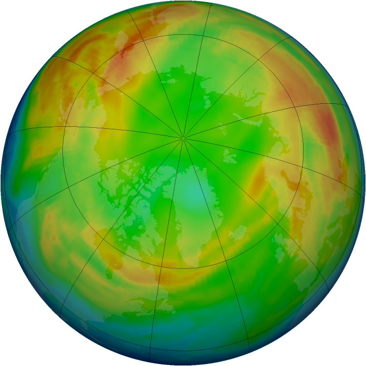 Arctic ozone map for 03 February 1997